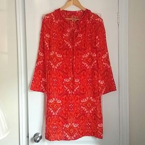 TORY BURCH - silk blend swim coverup